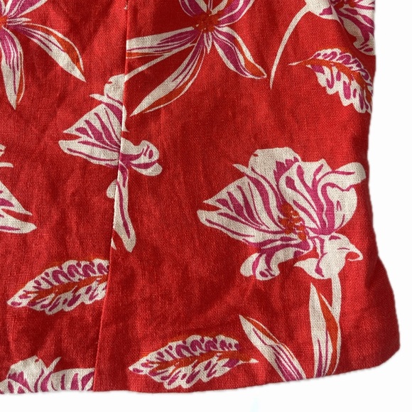 Joie Floral Linen Blend Cropped Top - Picture 3 of 5